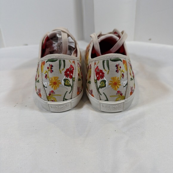 Kate Spade Tennison Canvas Sneakers ShoesGarden Floral Lace Up K8341  Size 9.5B - Picture 8 of 10